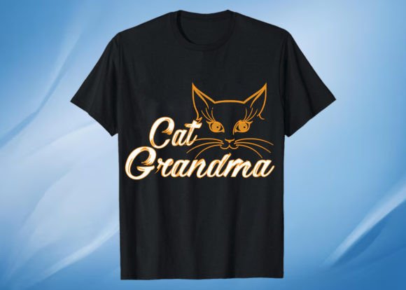 Cat Grandma T-shirt Design