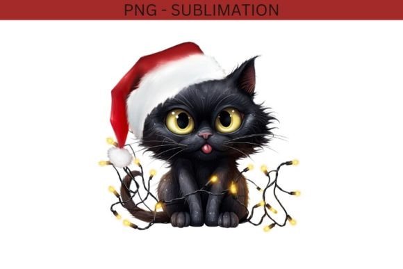 Cat with Santa Hat