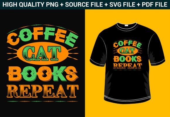 Coffee Cat Books Repeat