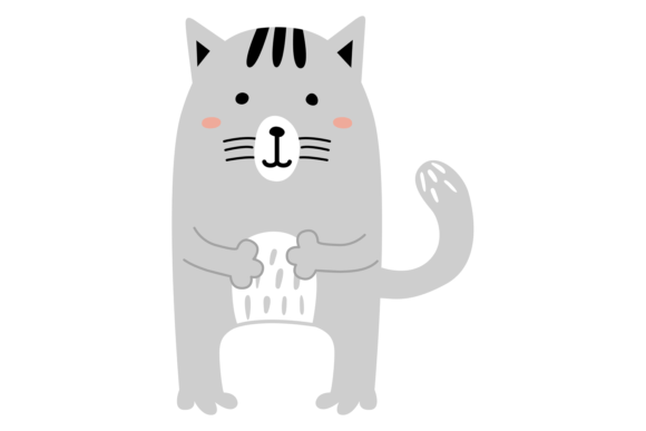 Cute Cat. Scandinavian Style Baby Nurser